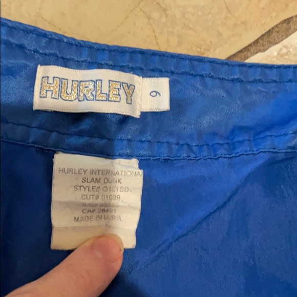 Vintage ‘90s Hurley Electric Blue Swim Shorts - Picture 5 of 7